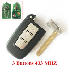 3/4 Кнопки Дистанционного Ключа Для Hyundai Ix35 I30 Соната Elantra Smart Remote Key 433 МГЦ Ip С TOY40 Лезвия