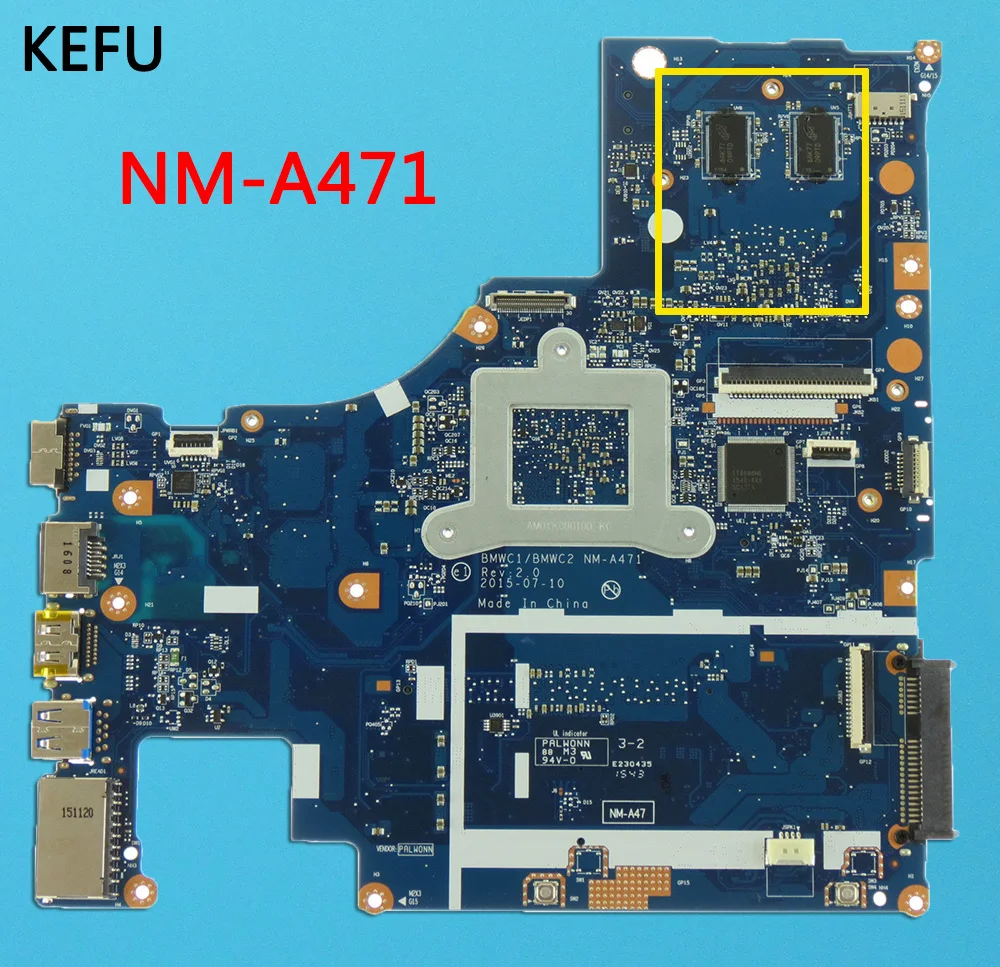 

KEFU FOR Lenovo 300-15IBR Laptop motherboard NM-A471 Mainboard with graphics card chips tested fully
