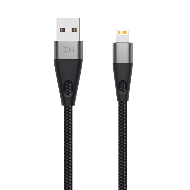 ZMI Lightning USB кабель Сертифицированный MFi Премиум нейлон PP плетеный рукав Кабель зарядного устройства для iPhone 1 M/2 M AL806 кабели синхронизации данных