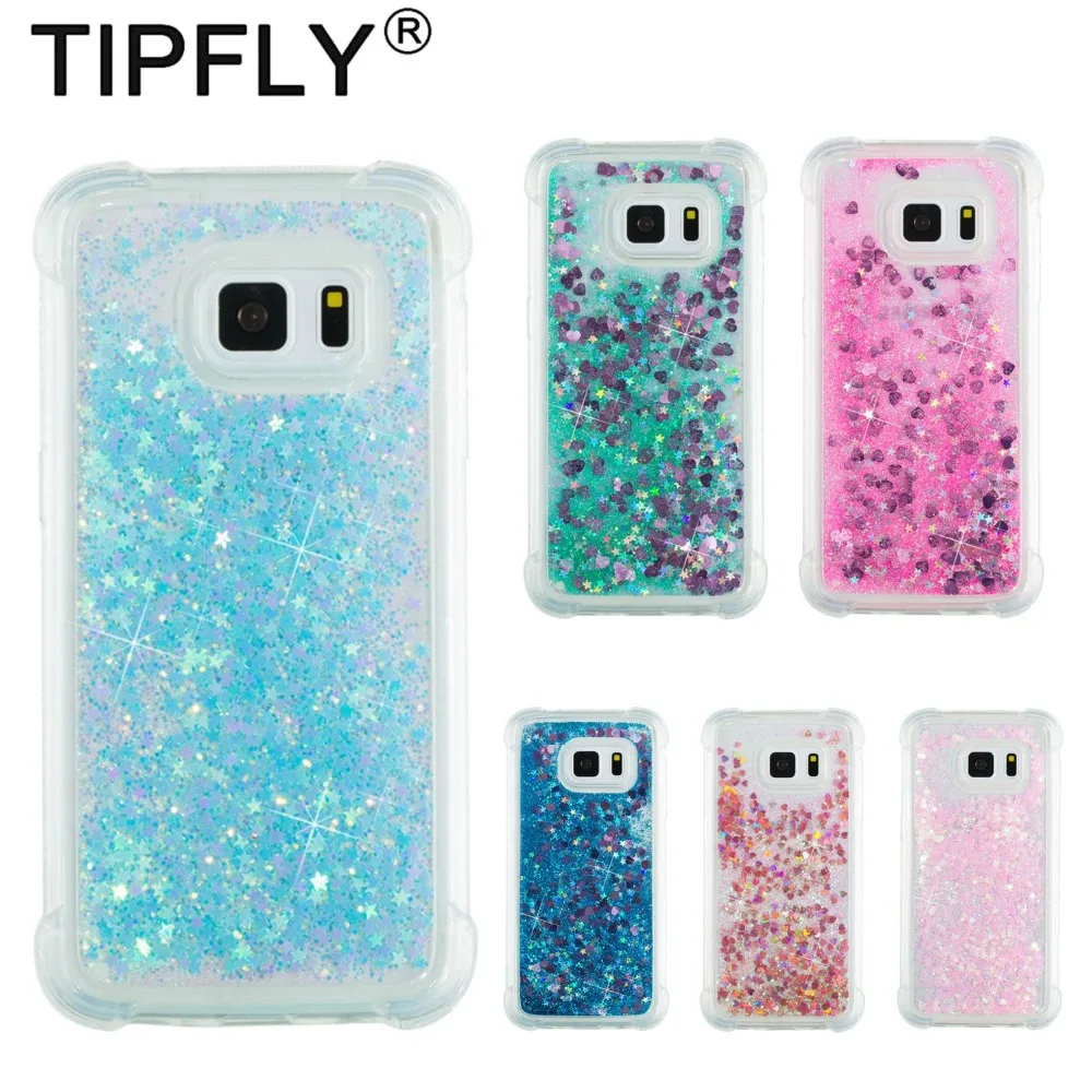 TIPFLY For Samsung S7 S 7 Liquid Dynamic Soft Silicon TPU Case Galaxy Edge Quicksand Phone Back Cover Capa Coque |