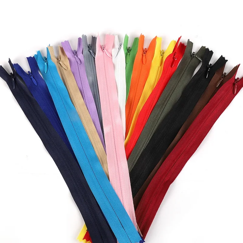 

Closed Tail Nylon Invisible Zipper Pillow Home Textile Zipper Light Pink Orange Navy Beige Green White Length 35/40/50/55/60cm