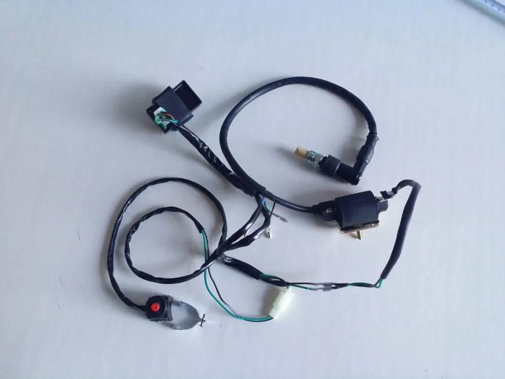 

CDI Ignition Coil Kill Switch Off Stop Button Spark Plug Pit Pro Dirt Bike 5 pin