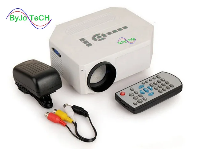 ByJoTeCH UC30 HD mini LED projector / Native 640X480 / Support HDMI / Three Glasses lenses/ 150 lumens With Remote Controller
