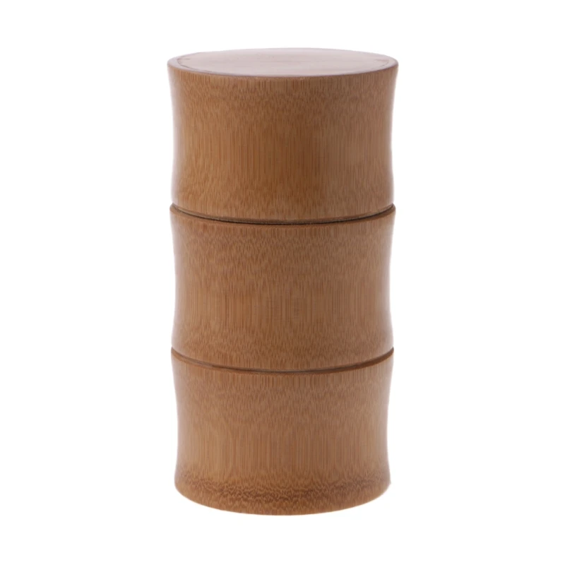 

Natural Bamboo Tube Tea Box Airtight Small Container Spice Storage Jar With Lid #0622