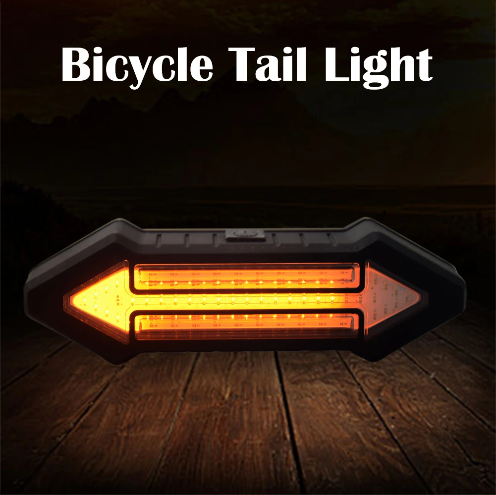 

TSLEEN Remote Control LED Bicycle USB LED Lamp Bike Front Rear Light Outdoor Night Cycling Warning Lamp Night Safety Taillight