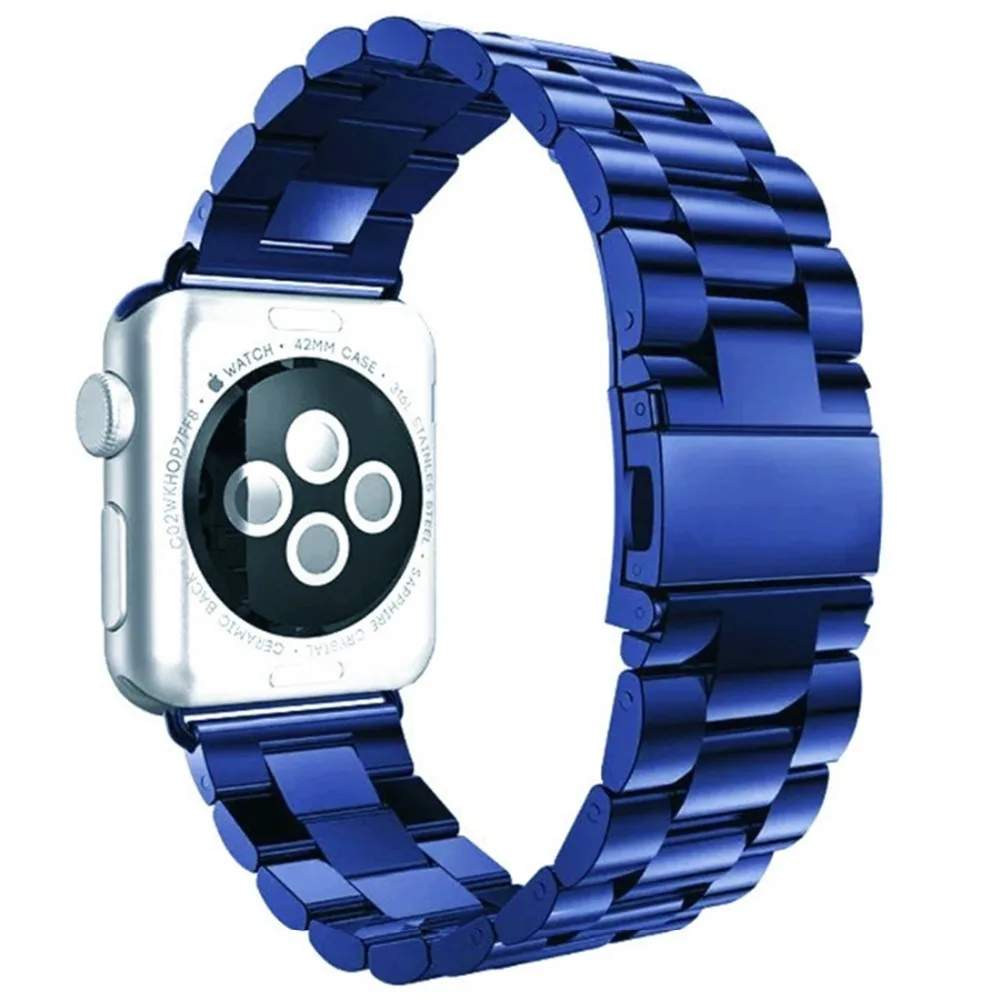Хохлатая ремешок для Apple Watch 3 42 мм 38 мм для iwatch 3 2 1 из нержавеющей стали наручные часы группа Ссылка Браслет ремешок для часов Ремешок