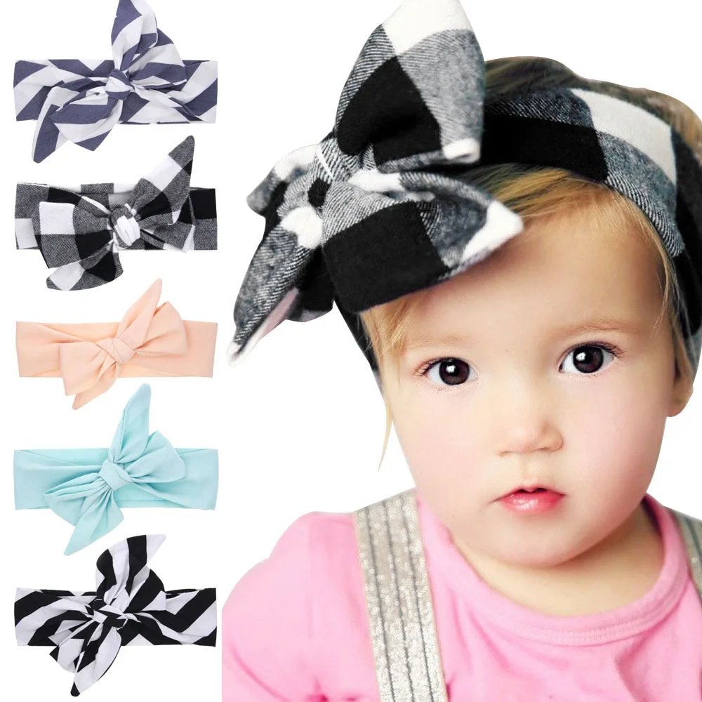 

Fashion Baby Girl Headbands Geometric Big Bow Knot Headband Baby Turban Headwrap Baby Girl Hair Accessories bandeau bebe fille