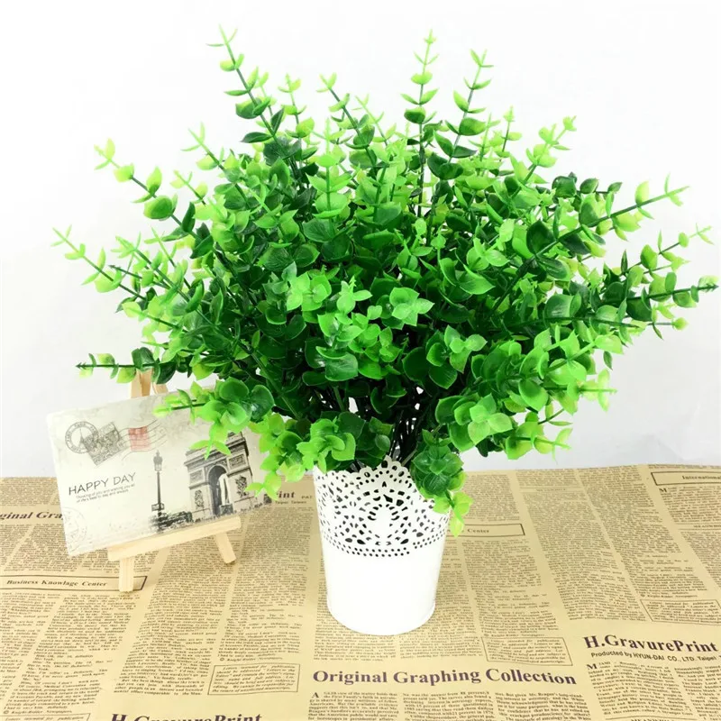 

Fake Plant Green Leaves artificial Plants Potted Plant Flowers Office Wedding Room Home Decor Plante for Decoration P0.2