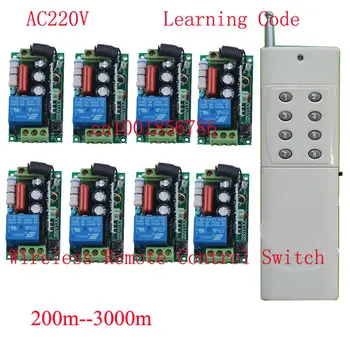 

AC220V 8CH Wireless Switches Receiver + Long Range Distance Transmitter Big Building Farm Remote Control System