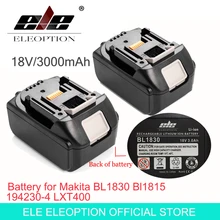 ELE ELEOPTION 2PCS Brand NEW 3000mAh 18 VOLT Li Ion Power Tool Battery for Makita BL1830