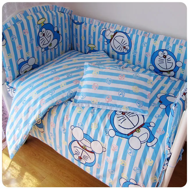 Promotion! 9pcs Animal Car baby bedding bed around piece set 100% cotton cot nursery bedding,4bumper/sheet/pillow/duvet