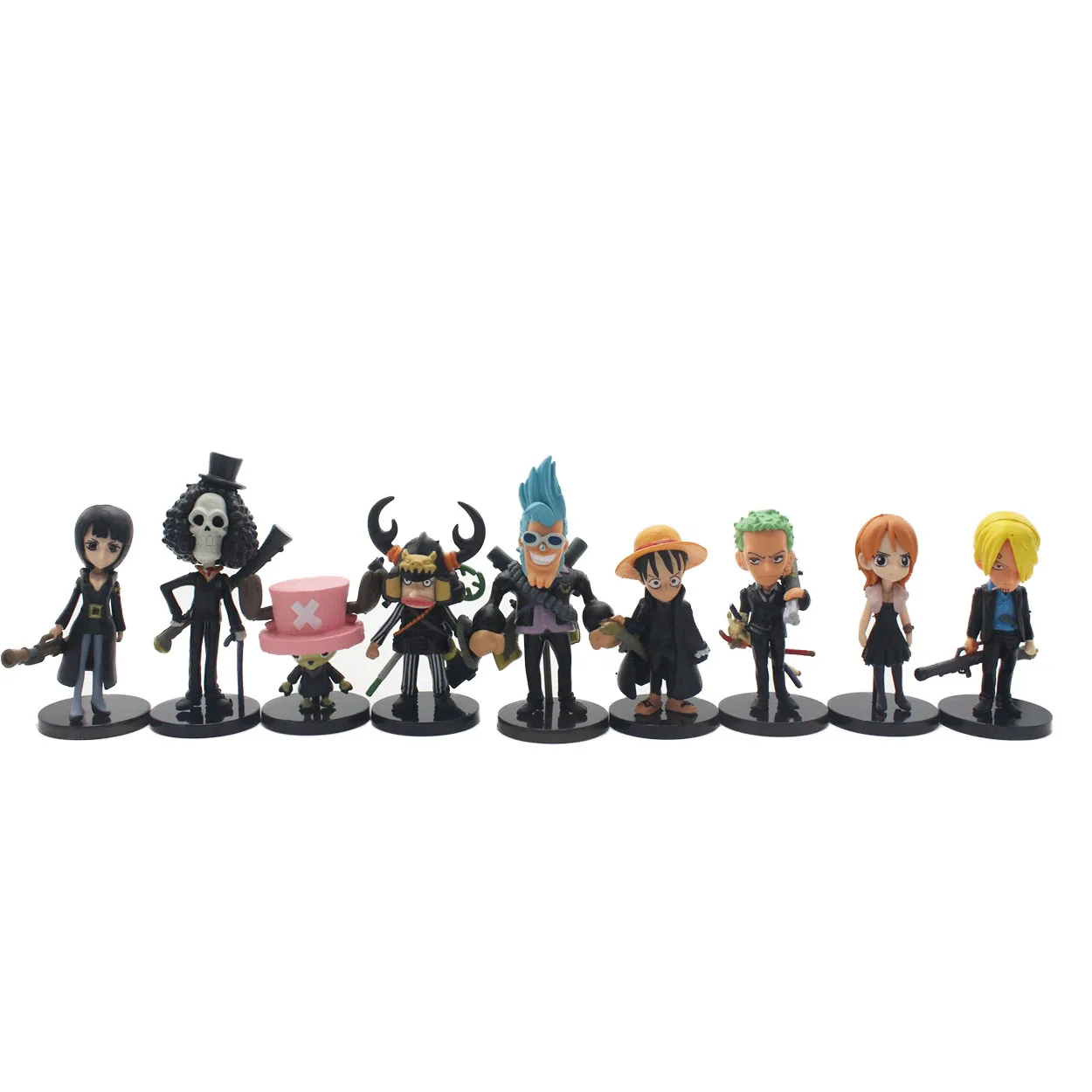 

Chanycore BLACK Gun Ver 8CM 9pcs/set One Piece New World Anime Figuarts SPECIAL MH POP Luffy zoro nami Action Figure Limit