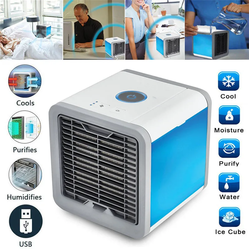 Mini USB Portable Fan Summer Office Desktop Home Small Air Conditioner Humidifier Purifier Air Cooler Fan Laptop Cooling Fan (3)