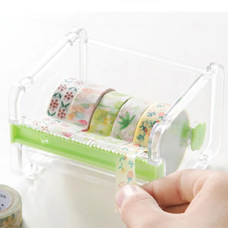 Диспенсер для клейкой ленты Washi коробка хранения держатель резака детей