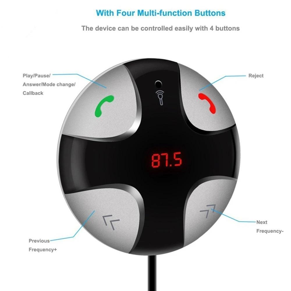 Bluetooth 4 1 fm передатчик для автомобиля беспроводной радио приемник автомобильный