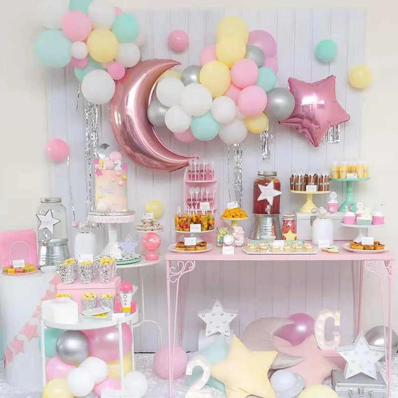 Розовые воздушные шары со звездами, надувной Гелиевый шар, украшение для дня рождения, свадьбы, рождественской вечеринки, детские игрушки, подарки