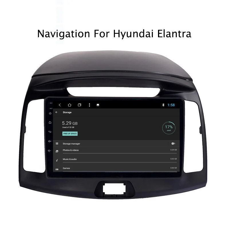 Best NAVITOPIA 9inch 2G RAM 32G ROM Android 8.1 Car DVD Multimedia GPS Navigation for Hyundai Elantra 2011 2012 2013 2014 2015 2016 4