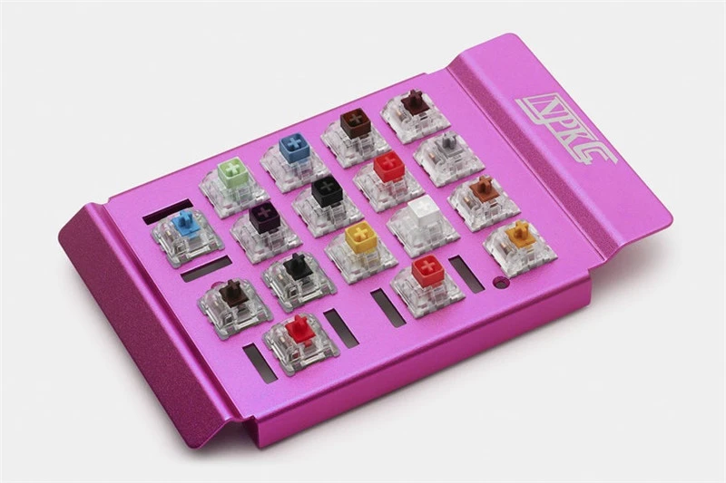 IDOBAO пользовательские 17 переключателей в верный на ощупь алюминиевый чехол для механической клавиатуры Cherry Mx цифровой клавиатуры - Цвет: purple