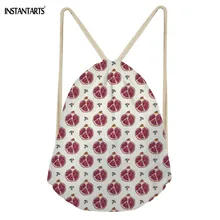 INSTANTARTS женские мешки с кулиской мультфильм гранат печати девушки путешествия мешок для хранения Открытый тренажерный зал сумки на плечо