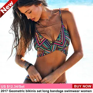 swimwear women push up wrapped chest sexy bandage bikini female