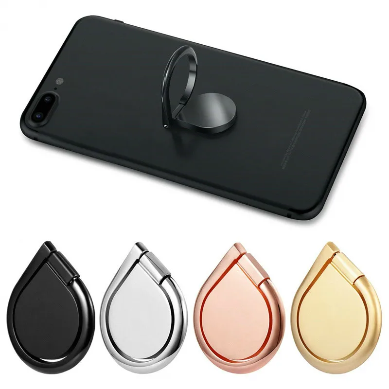

Water droplets Universal Metal Finger Ring Mobile Phone Smartphone Car Mount Bracket Stand Holder For iPhone X 8 7 6 5 Samsung