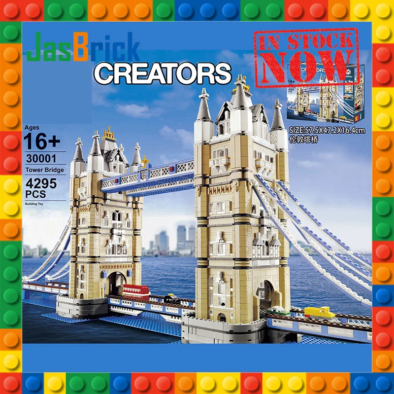 

LELE 30001 Compatible Legoing Creator London Bridge Expert Tower Figure Building Blocks Bricks city 10214 17004 DIY Toys