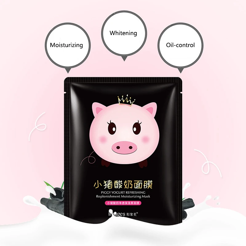 BIOAQUA маска для лица свиной йогурт прозрачная увлажняющая отбеливающая маска для лица с контролем жирности черная Tony Moly уход за кожей корейский