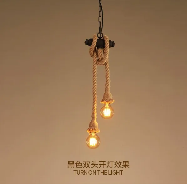 Edison Loft Style Vintage Pendant Light Fixtures Industrial Hemp Rope Water Pipe Hanging Lamp Indoor Lighting Lamparas Edison Loft Style Vintage Pendant Light Fixtures Industrial Hemp Rope Water Pipe Hanging Lamp Indoor Lighting Lamparas