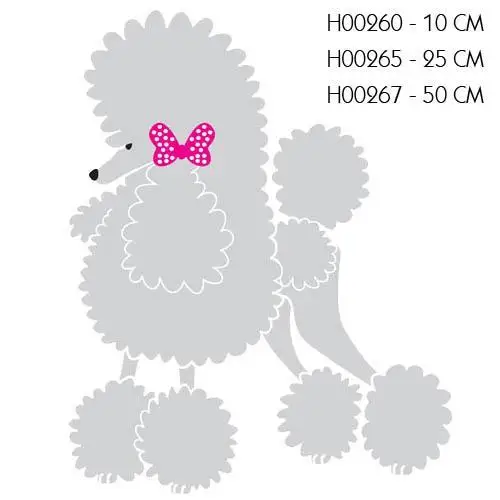 ADHESIVE standard poodle with TIE WITH 10 CM BLACK | Канцтовары для офиса и дома