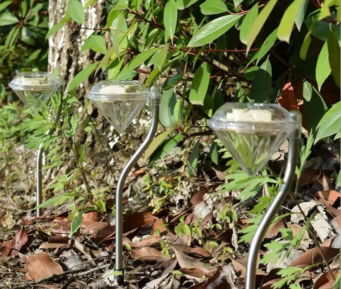  Led Solar Lights For Garden Decoration Diamond Shape Solar Lamp Outdoor Waterproof Bulb Pathway Landscape Ground Street Lamp (1)