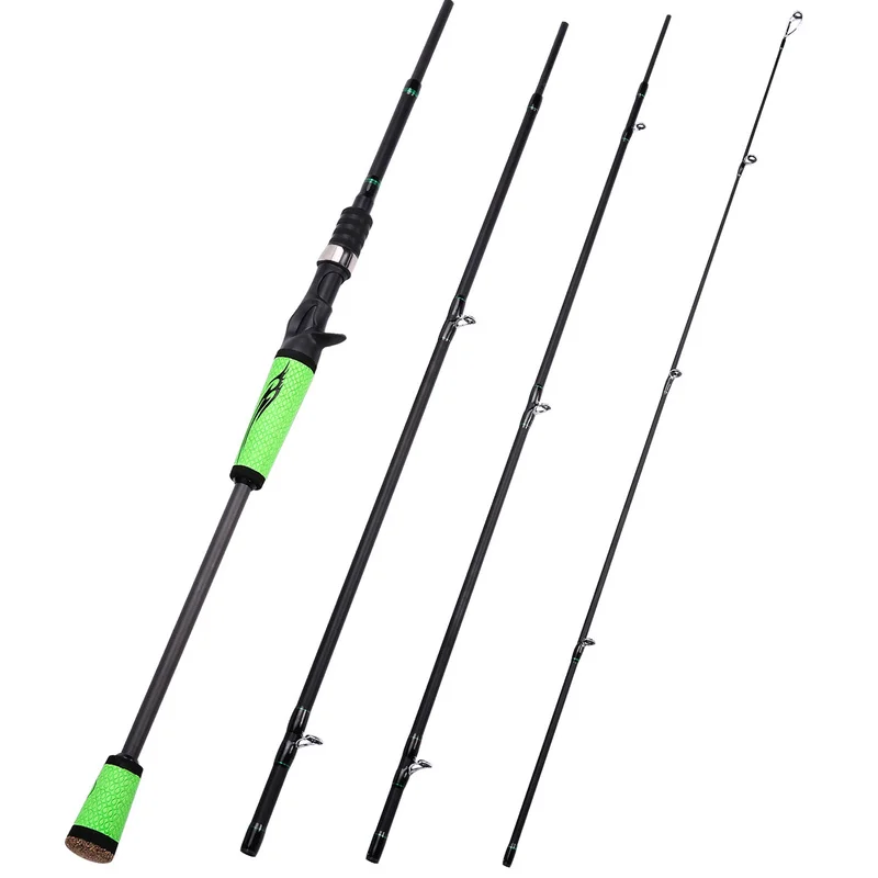 Sougayilang 2.1M 2.4M Fishing Rod and 12+1BB Casting Reel Combo Saltwater Carp Wheel Carbon Pole Sets Fishing Tackle