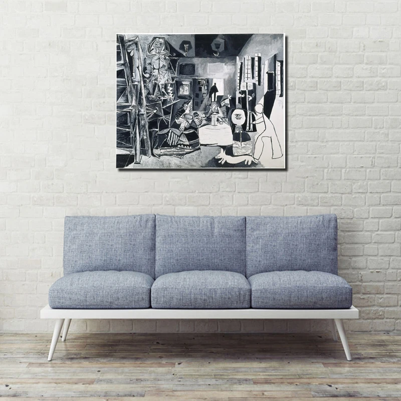 

Pablo Picasso And The Meninas Abstract Canvas Painting Prints Living Room Home Decor Modern Wall Art Painting Posters Pictures