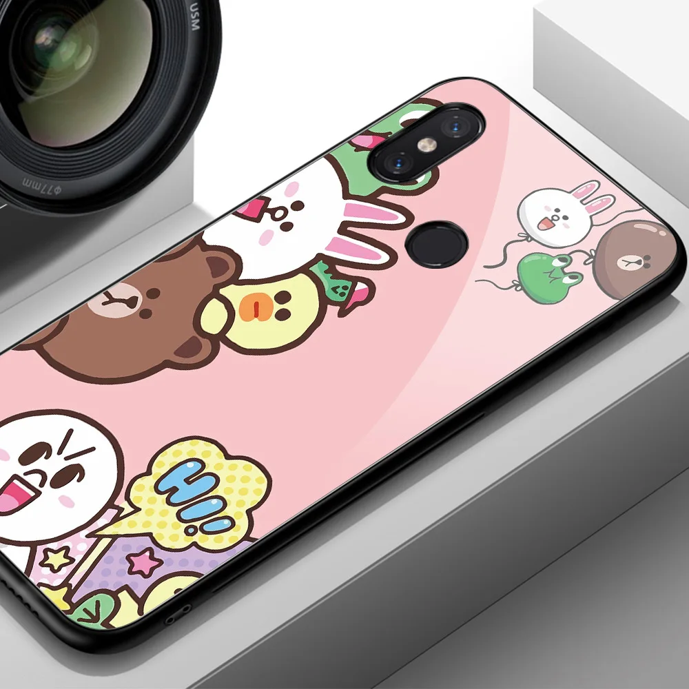 FinderCase for case Xiaomi Mi 8 se Cute bear couple Hard Back Glass Phone cover for Mix 2 2s 3 case Xiaomi Mi 8 9 SE lite max 3