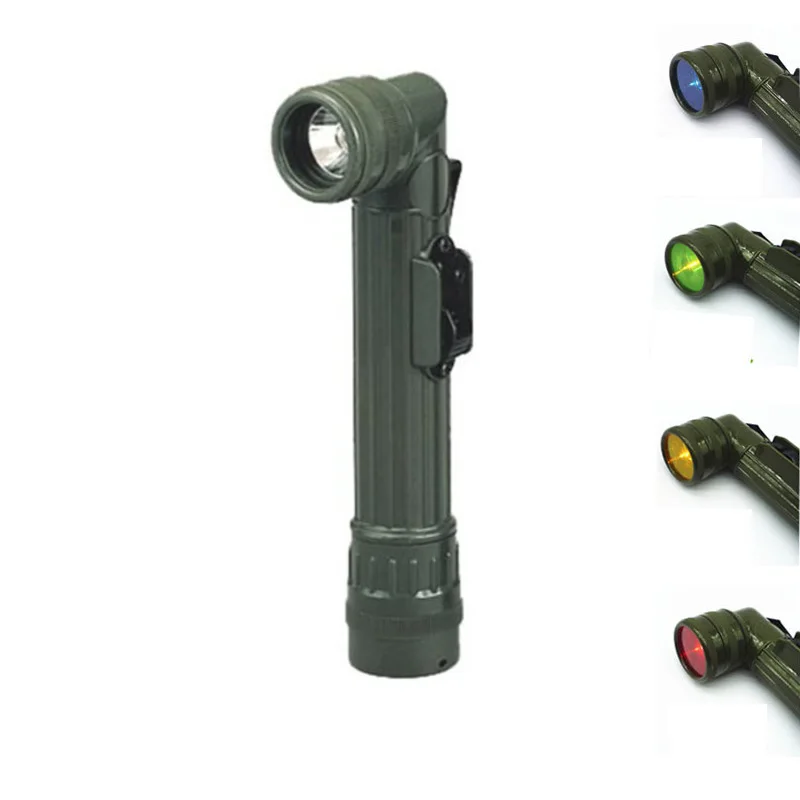Portable LED Torch Flashlight Tactical Flashlight Red Green Blue Mini Lantern Flash Light AA