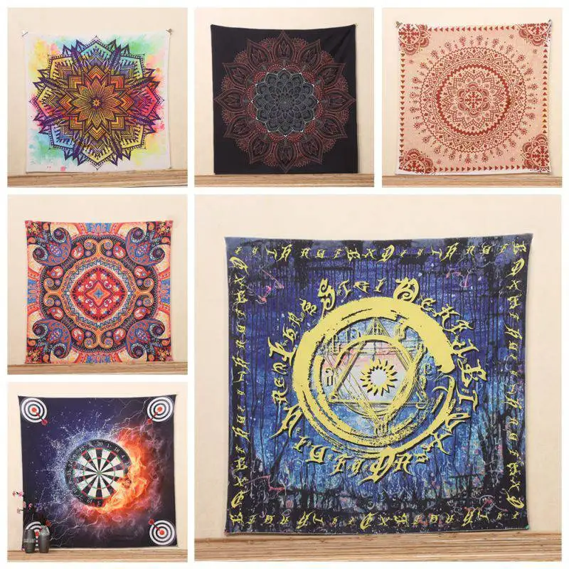 

Indian Home Mandala Blankets Tapestry Wall Hanging Bohemian Bedspread Blanket Dorm Home Decor mantas mandalas