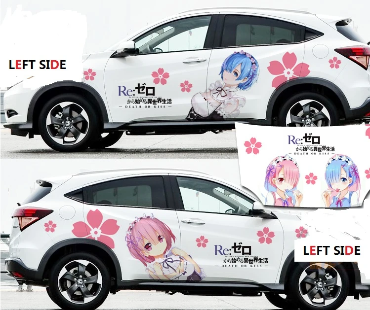 左側カスタマイズ可能なアニメ車スタイリングインクジェット Diy 車両車のステッカーの装飾車の保護ステッカー Car Stickers Aliexpress