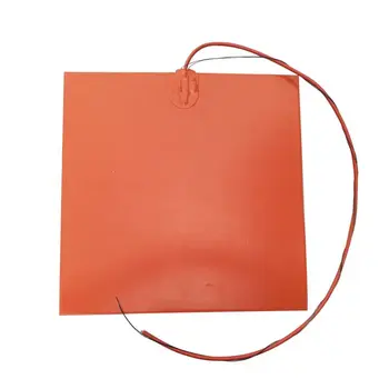 

110v 600w 400x400x1.5mm Flexible Silicone Rubber Heater For 3D Printer with 100k thermistor adhesive