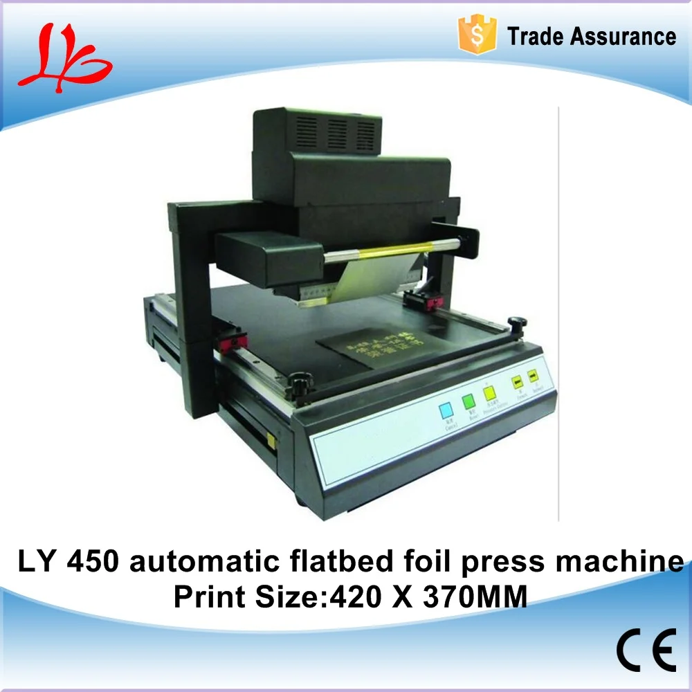 LY 450 digital automatic flatbed foil press machine foil stamping