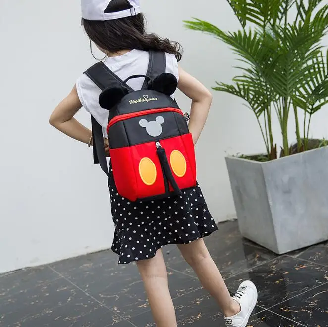 

Mickey Dots Orthopedic Backpack School Bags for Boys Girls Cartoon Schoolbag Ultralight Kids Satchel Preschool