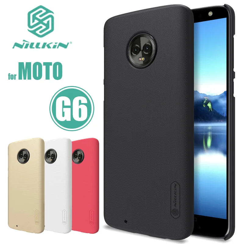 Для Moto G6 чехол Nillkin Super Frosted Shield ультра-тонкий твердый переплет матовый для Motorola g6