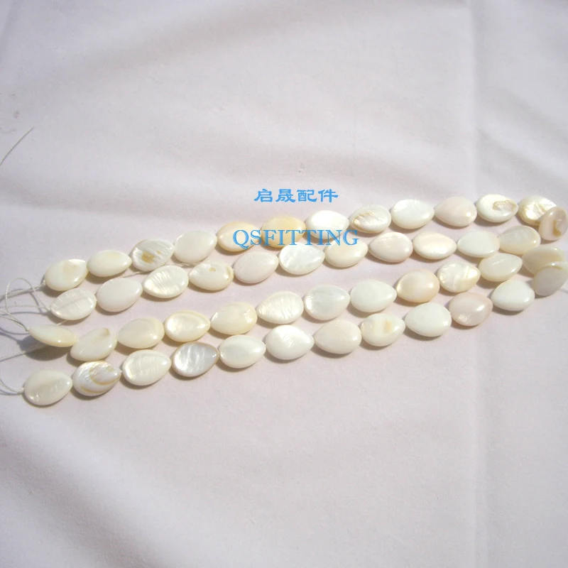 

sell 13*8mm Shell beads,jewelry accessory,necklace beads,Drop Shape,White Color,24pcs in a root
