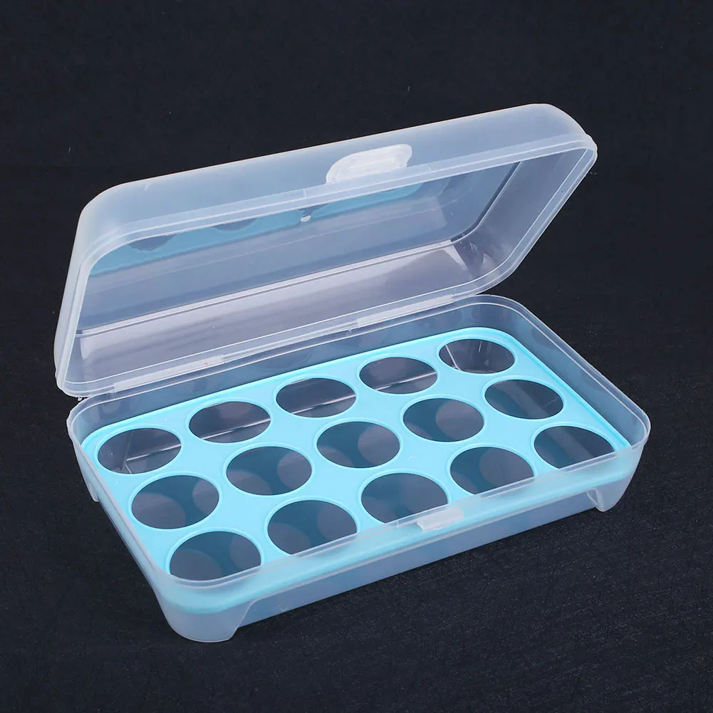 

Kitchen 15 Grid Eggs Fresh Storage Box Refrigerator Protective Carriage Cartons