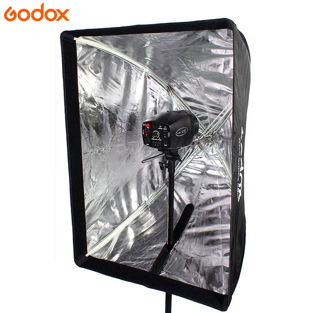 Портативный зонт софтбокс Godox 60x90 см Отражатель + подставка для освещения 2 м