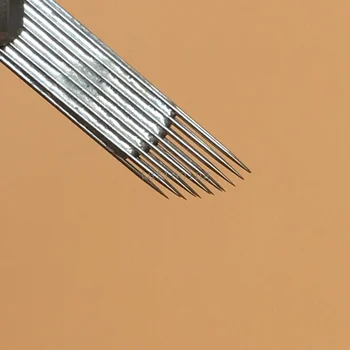 

100 pcs/lot 17pin Double Line Eyebrow Microblading Tattoo Microblade Needles Permanent Makeup Needle For Fog Manual Eyebrow Lip