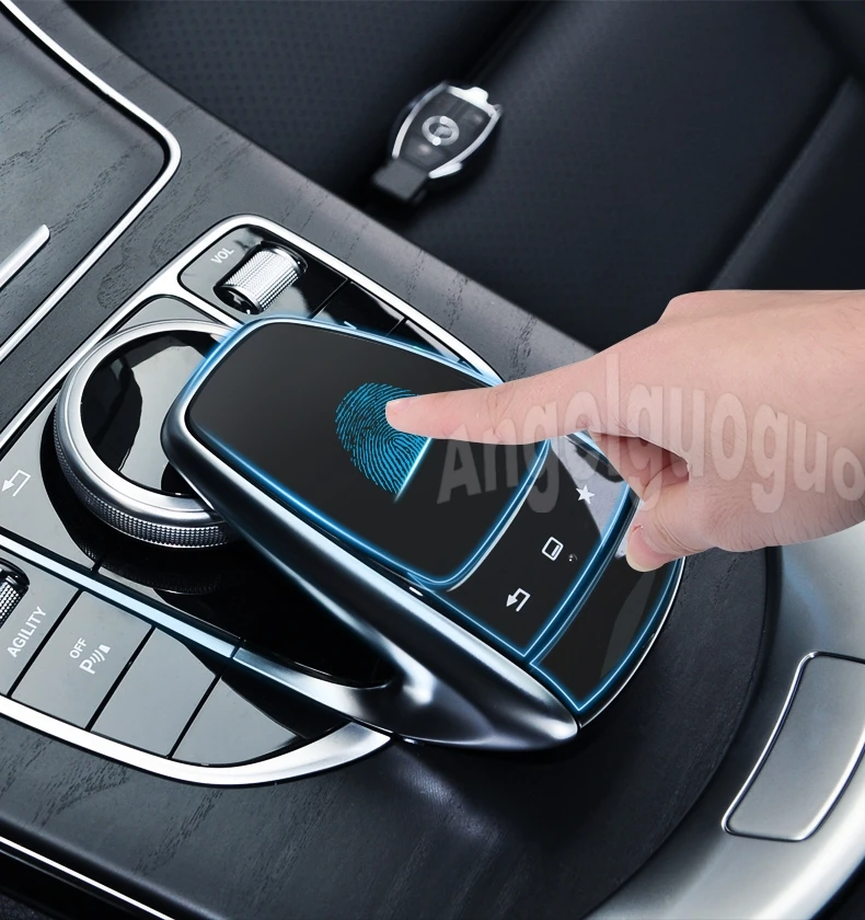 Angelguoguo For Mercedes Benz Center console mouse touch protective film fit for  Mercedes Benz 2019+ C E A S class