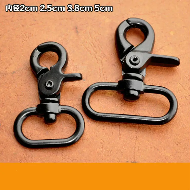 For 25mm 38mm 50mm Webbing 5pcs Black Metal Spring Swivel Clips Snap Hook Trigger Style DIY Dog Leashes Bags Belt Accessories | Дом и сад