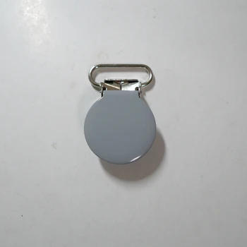 

25pcs 20mm 3/4" #33 GREY Round Pacifier Clips
