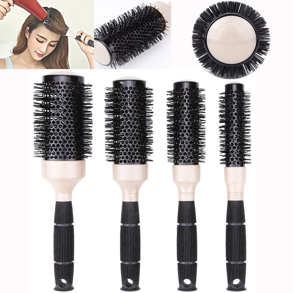 2018 Hot Sale Roll Comb Brush Round Hair Comb Wavy Curly Styling Care Curling Beauty Salon Roll