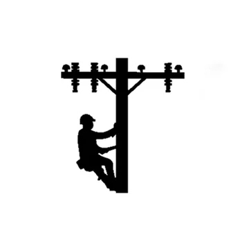 

Electric pole repairman Decal Art Vinyl Car Stickers Pattern Stickers Waterproof Removable Car Body Decor L426