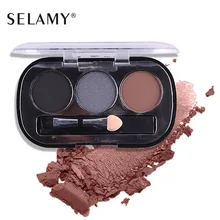 MISS ROSE 3 цвета водостойкие тени для век Пудра для бровей Макияж Палитра Женская декоративная косметика набор для макияжа для бровей